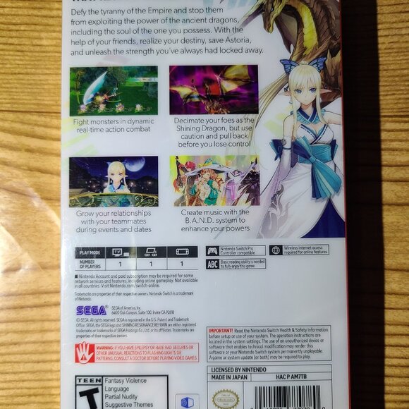 Shining Resonance Refrain Steelbook Nintendo Switch Game - Picture 2 of 5